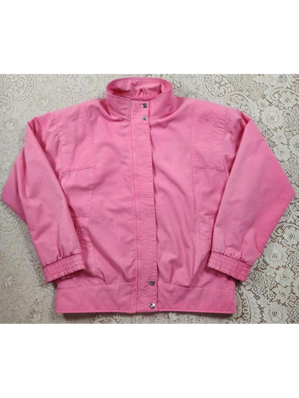 Vintage Sergio Valente Women's Pink Full Zip Jacket Size Medium